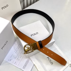 Ralph Lauren Polo Tan & Black Reversible Horse Buckle Men's Belt