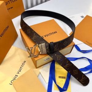 Louis Vuitton Monogram Gold LV Buckle Belt