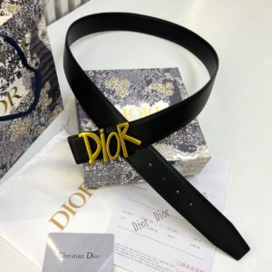 Dior Signature Black Ladies Belt